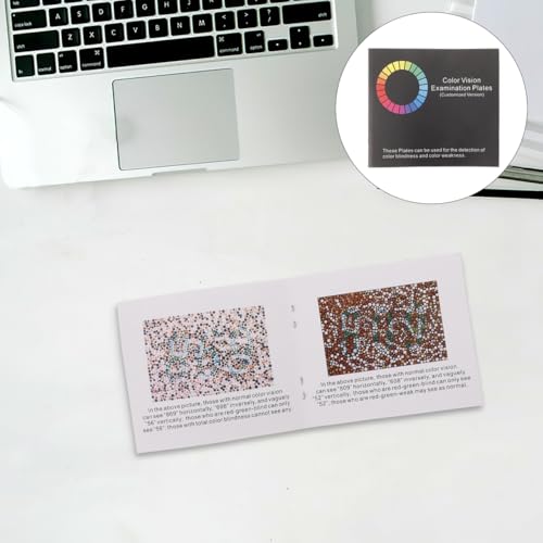 GALPADA Farbenblindtest Buch Mit Farbkarte FüR SehschwäChe TestkartenbüCher Farbmangel Visuelles Testdiagramm Tragbar Und Stabil FüR Fahrsicherheit