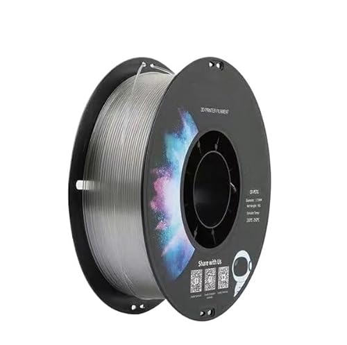 Creality 1kg PETG 1.75mm 3D�v�����^�[�t�B�������g�ƌ݊������� - +/- 0.02mm�����x �x���A�h�����A����̂���3D�v�����g�f��(Transparent)