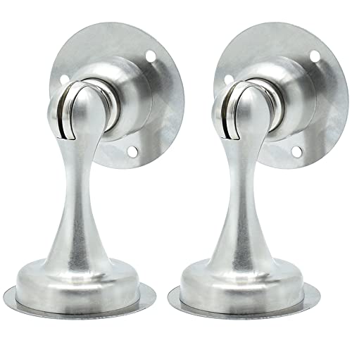 Butées de porte magnétiques, lot de 2 clips de porte en acier inoxydable, sans perçage, pour installer des butées de porte de sol plus solides pour garder votre porte ouverte Cover