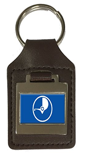 Porte-clés en cuir gravé drapeau yap accessoire maroquinerie pour clés voiture