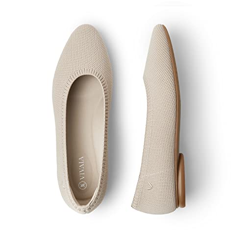 VIVAIA Almond-Toe Ballet Flats Women's Casual Flats Slip on Comfortable Shoes Cute Flats for Women(Tamia 2.0)