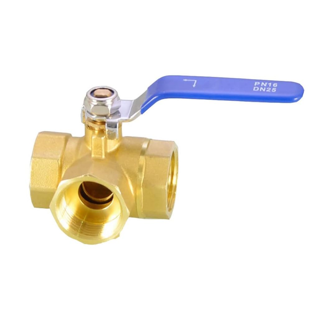 Dyibingdyb Women's T-Type T Type 3 Way Copper Ball Valve, Thread Connector For Water Pipeline And Heating System 1Pcs(Dn15)
