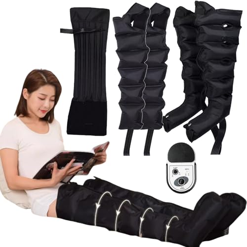 Masajeador eléctrico de pies con Terapia de Ondas de Aire - Fisioterapia para Varices | Compresión de piernas para Personas Mayores - Ideal para Terapia de Drenaje linfático en CAS