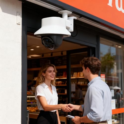 Protector de cámara para exteriores con techo impermeable para cúpula de hogar 2