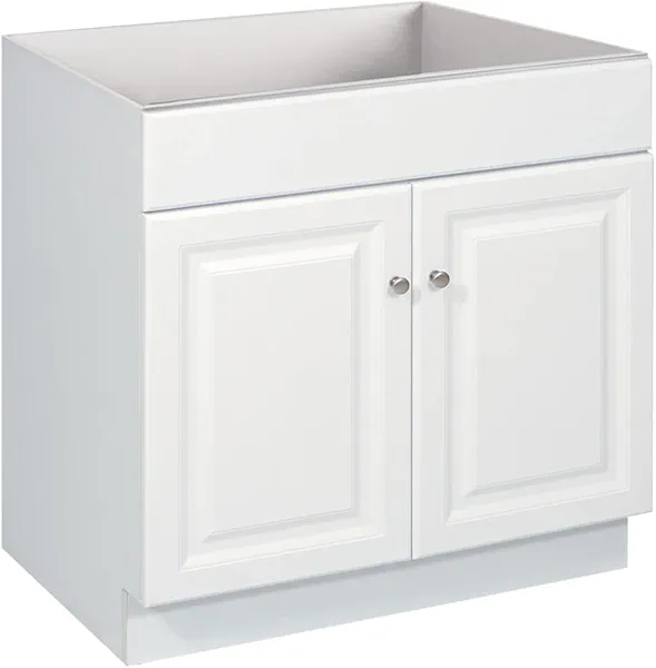 Design House Wyndham 30 Inch Bathroom Vanity, Ready to Assemble, Solid Wood, White, 597146