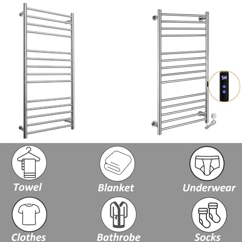 Porte-serviettes électrique câblé pour une salle de bain cocooning - 3
