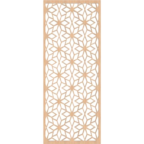 Image of Lake Decorative Pierced Fretwork Wood Wall Panels, 13 3 /8 inchW x 34 3 /8 inchH x 1 /4 inchT, Hickory