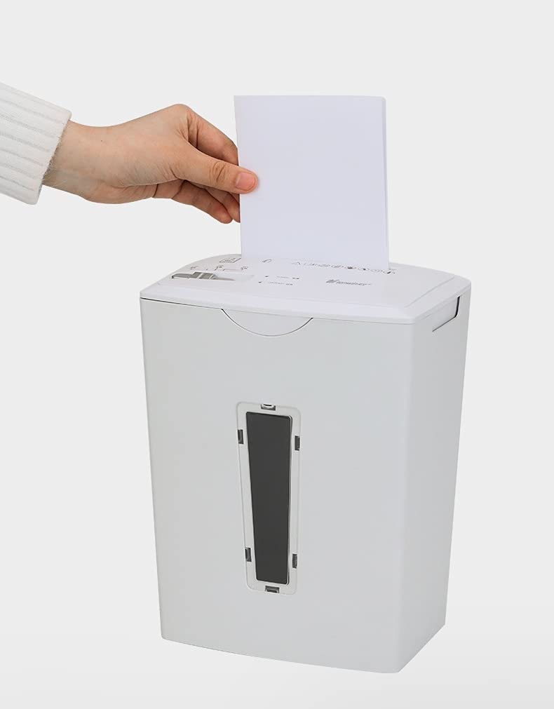 Mała niszczarka dokumentów, 5 l, elektryczna niszczarka dokumentów na biurko, automatyczna niszczarka do mini dokumentów biurowych, do użytku prywatnego, papieru A4, dokumentów finansowych