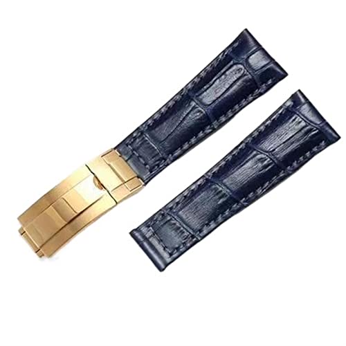 Bracelet en cuir véritable vert pour Rolex Daytona boucle papillon 20mm