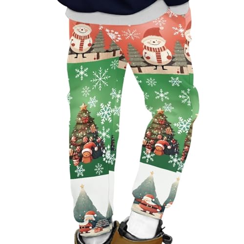 AmzPrint Tall Sweatpants Hawaiian Santa Claus Print Floral Christmas Sweatpants for Boys Casual Teen Hiking Pants3