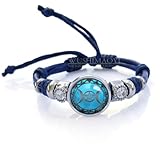 WUSHIMAOYI Triple Moon Goddess Bracelet Moon Goddess Bracelets Jewelry Navy Blue Bracelet Navy Bracelet Jewelry
