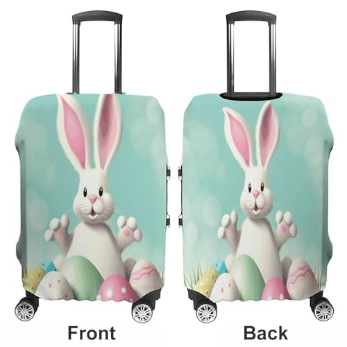 Travel Luggage Cover Elastic Suitcase Cover S Happy Easter Eggs Bunny Tail1 Suitcase Covers Suitcase Protector for Travel Washable Anti-scratch Suitcase Covers Luggages Decorative3