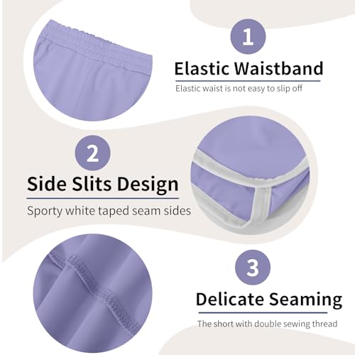 4 Pieces Girls Active Shorts Youth Athletic Shorts High Waist Quick Dry Soccer Shorts for Toddler3