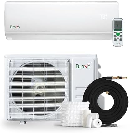 BRAVO 36000 BTU 17 SEER Mini Split AC/Heating System Pre-Charged Inverter Heat Pump with 13ft Installation Kit Smart kit Included
