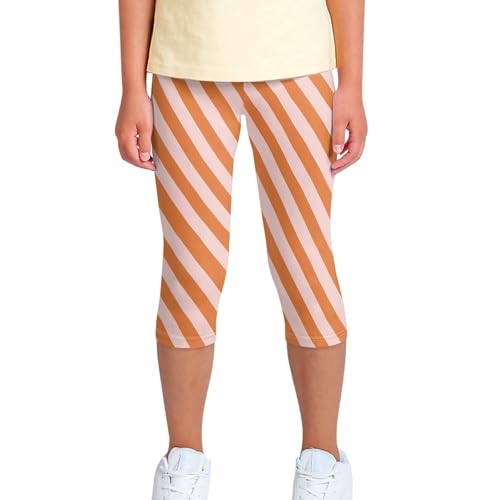 Knee Length Leggings for Girls Capri Yoga Pants Daily Soft Stretchy Workout Oufit for Kids High Waisted Legging