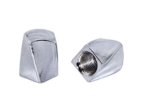 Lowrider Chrome Bicycle Schrader Valve Cap. Universal Fit, Silver Metal, Bike Accessory