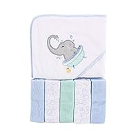 Accessori Del Bambino Per Il Bagno Con L'anatra Su Fondo Bianco