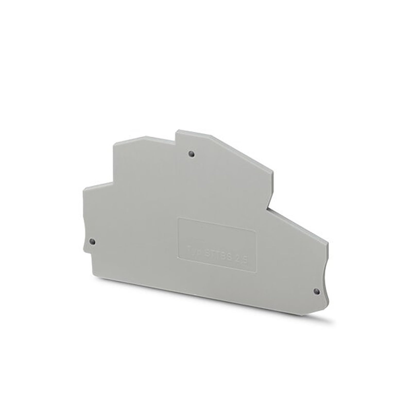 Placa final D-STTBS 2.5 gris de terminal de paso para carril DIN en color gris 2