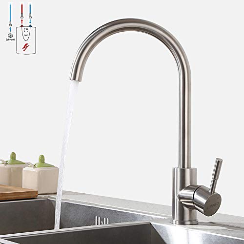 Preisvergleich Produktbild Wasserhahn Niederdruck Küchenarmatur für Küche Spülbecken / LONHEO Spültischarmatur Mischbatterie Küchenwasserhahn / Edelstahl 360° drehbar Schwenkbereich