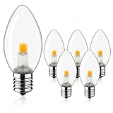 RuiaoTD C7 Candelabra LED Light Bulbs 0.6W Equivalent 15W Led E12 Candelabra Base LED Night Light Bu
