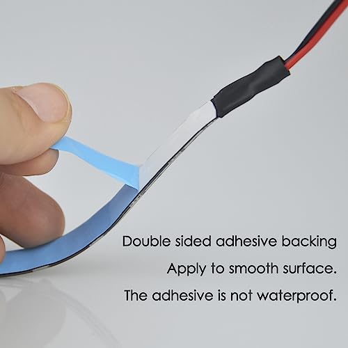 Image of Super Bright Black PCB 12V SMD5630(0.5w) LED Strip Lights Without Power Supply, IP65 Waterproof, Pack of 16.4ft /5M (600LED-White)