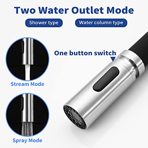 Deseegoal Kitchen Faucet With Silicone Tube, Single Handle Sink Faucet, 360° Rotatable High Arc Single Hole Kitchen Sink Faucet Brushed Nickel, 304 Stainless Steel, 17.7 Inch High #TOP1