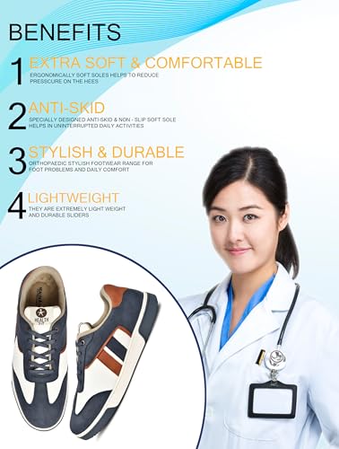 Image of HEALTH FIT Softest Cushioned Sneakers Supreme Comfort Fashion Sneakers for Men's Low Top Sneakers Sophisticated Style Versatile Design 149