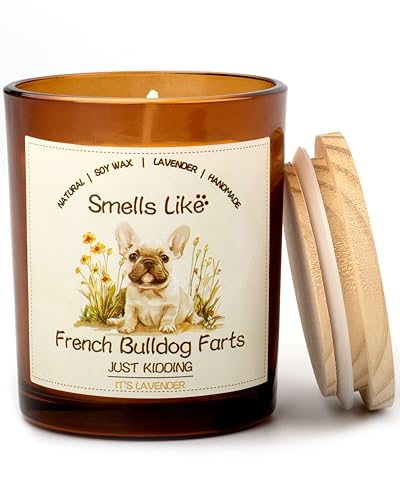 German Shepherd Gifts for Women - Dog Mom Candles Lavender Natural Dog Farts Candles Pet Friendly Safe Scented Candle Themed Gifts for Women Soy Wax Present Idea for Pet Lovers Decor