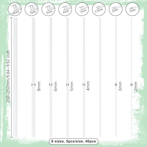 Image of OLYCRAFT 32Pcs White ABS Plastic Round Hollow Tube Length 11.8 Inch Diameter 2 /2.5 /3 /4 /5 /6 /8 /10mm Plastic Model Tube White Plastic Rods Round Bar Hollow Tubing Rod for Architectural Model Making