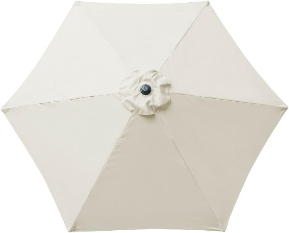 Patio Umbrella Beach Parasol Round Garden Parasol Umbrella Patio Sun Shade Aluminium Crank Tilt 2.5M Cream Patio Umbrella Patio Umbrella