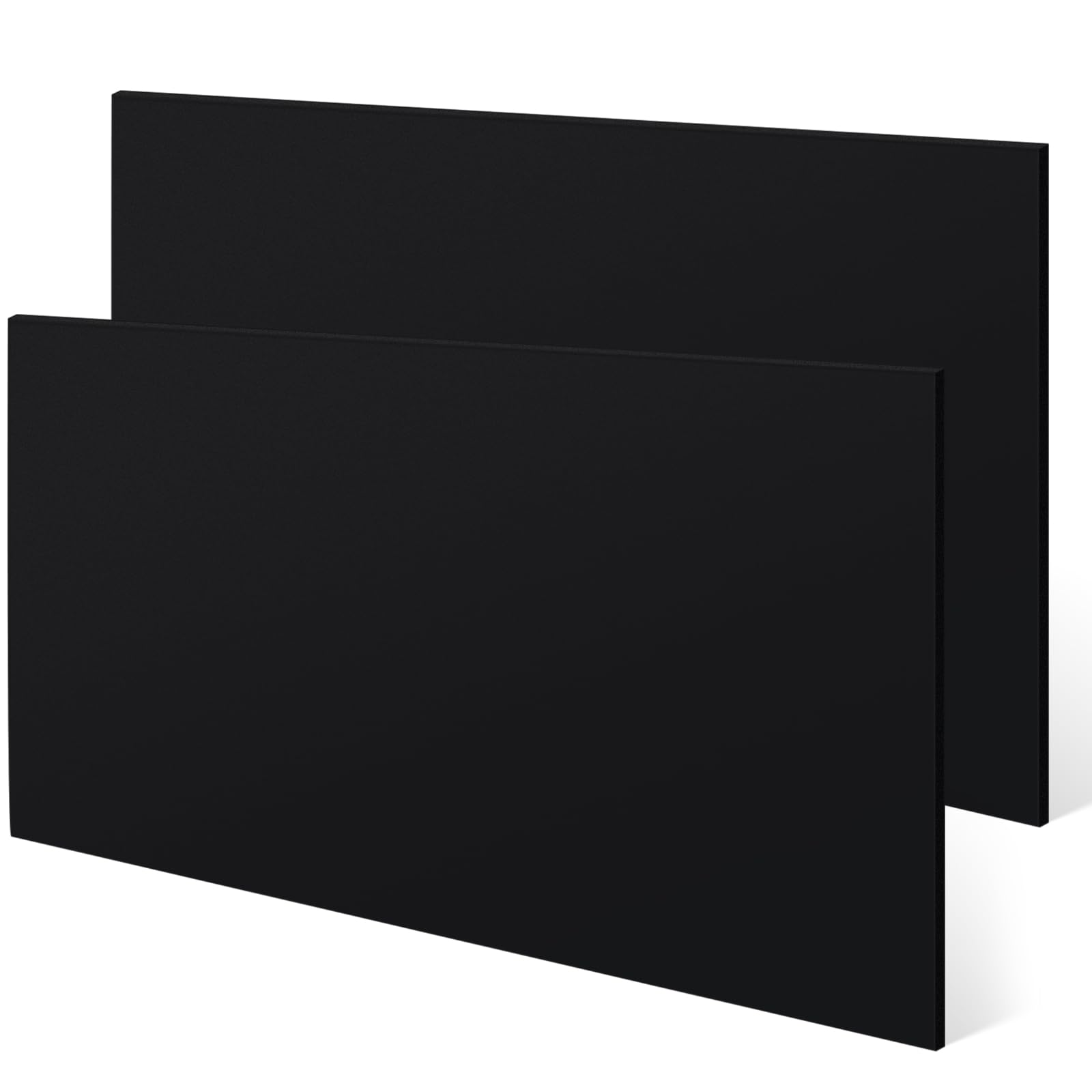 Photo 1 of Sasylvia 2 Pcs HDPE Sheet, HDPE Plastic Sheet Flexible High Density Polyethylene Board Solid Plastic Block for DIY Projects for Machining Home(Black,1/2"x4"x8")