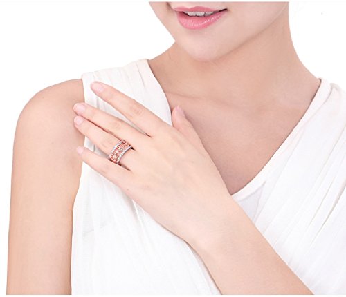 Uloveido Cute Cubic Zirconia Elephant Ring Rose Gold Plated Lucky Animal Rings for Women RA0832