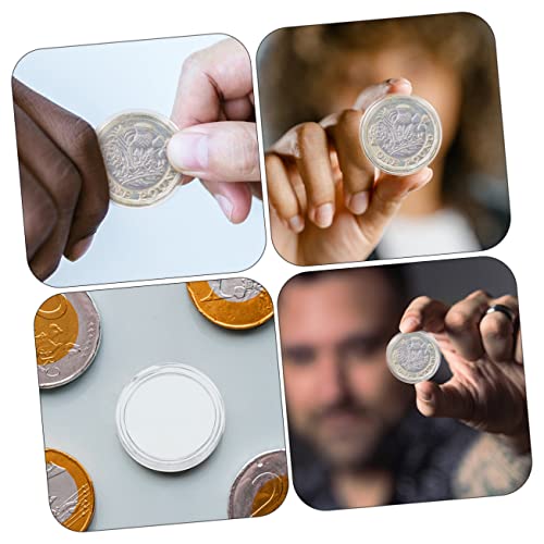 100 protectores transparentes para monedas de plástico miniatura 6