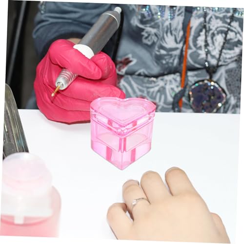 Set de Manicura con Plato en Forma de Corazón Rosa miniatura 4
