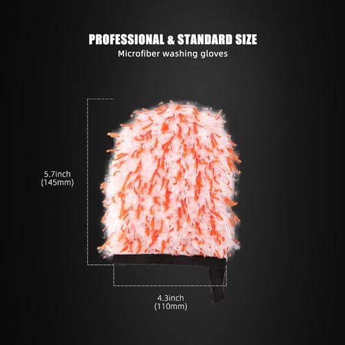 Spta HWPFC27B5 Microfiber Wash Mitt, 5Pcs Car Wash Glove thumb #1