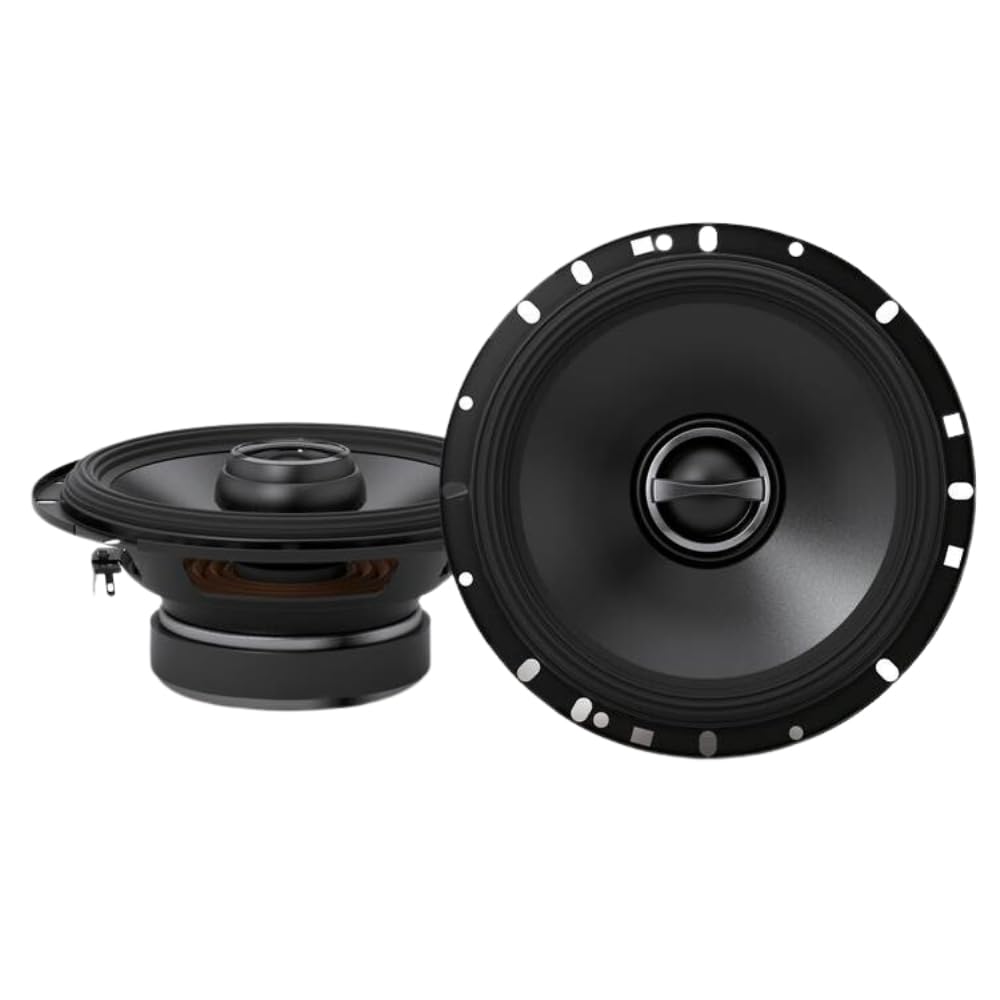 AlpineAlpine S-S65 S-Series 6.5-inch Coaxial 2-Way 80 Watts Wired Speakers (Pair) (Black)