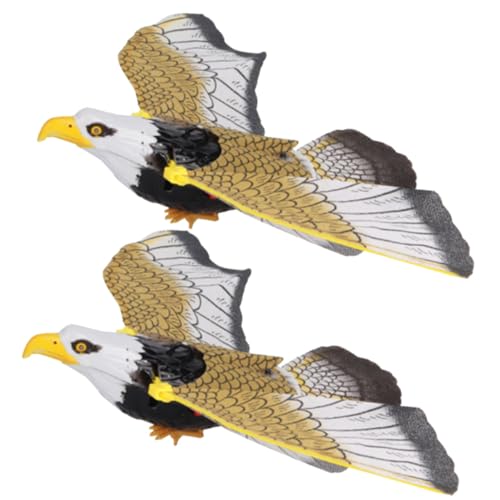 EXCEART 2個 電動飛行イーグルおもちゃ 用携帯可能な音楽と光の遊具 滑らか設計 幼児向け楽しい学習