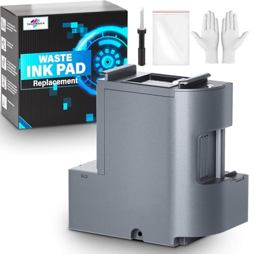 SUBLIMAKER Waste Ink Pad Replacement with Reset Software for Ecotank ET-2850 ET-2760 ET-2750 ET-2700 ET2850 ET2760 ET2750 ET2700 2850 Printer, Maintenance Box with Reset Software