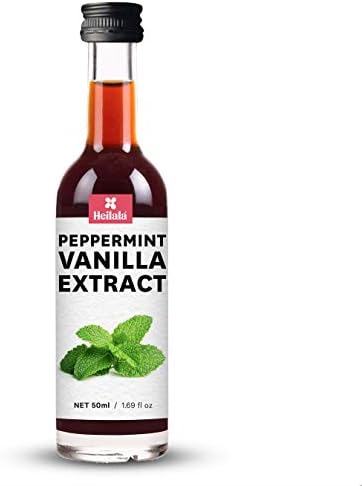 Peppermint Vanilla Extract – Pure Vanilla Extract infused with Peppermint, Crafted with Bourbon Variety Heilala Vanilla Beans and Peppermint Extract, Perfect for Baking and Desserts, 1.69 fl oz