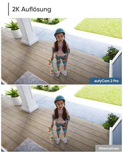 eufy Security eufyCam 2C Pro, Überwachungskamera aussen, 2K Auflösung, 180 Tage Akku, Kompatibel...