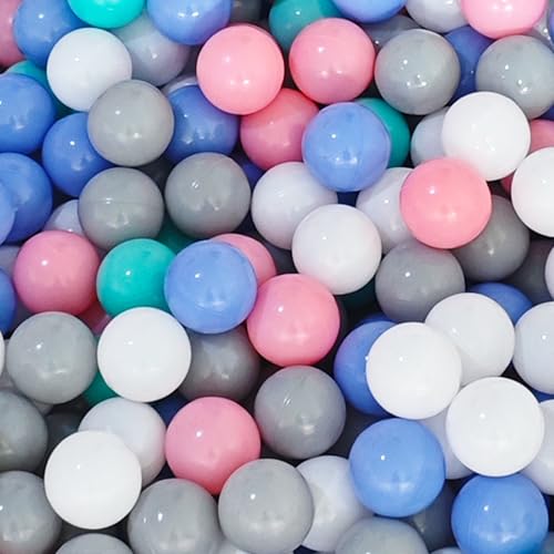 Image of VivaVolt Ball Pit Balls 100 - Safe Phthalate Free BPA Free Ball Pits Balls for Toddlers, 2.2 Inch Bright Colors Crush Proof Plastic Balls, for Baby Ball Pit, Toddler Playhouse, Kid's Playpen Tunnel