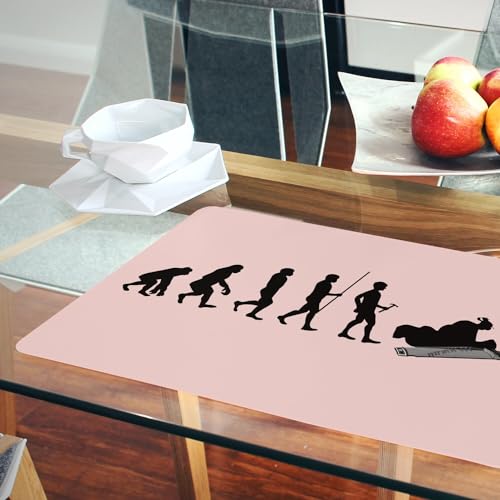 Sets de table en liège rose Evolution Koto Japon Musique grand format x4