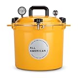 All American 1930-21.5qt Pressure Cooker/Canner (The 921), Mustard - Exclusive Metal-to-Metal Sealing System - Suitable for Gas, Electric, or Flat Top Stoves - Made in the USA