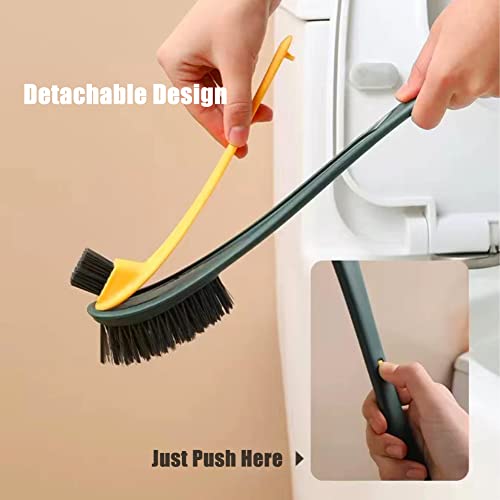 Image of Toilet Brush and Holder 2 Pack- 3 Functioned Toilet Bowl Cleaner Brush, Now Very Easy Under The Rim Cleaning. Strong Bristles, Good Grips. Toilet Bowl Brush