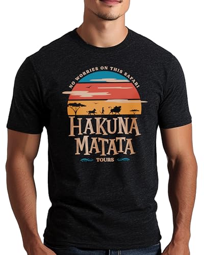 Hakuna Matata Tours Character Unisex T-Shirt|Cartoon Vintage Graphic Tee|Perfect for Vacation & Casual Wear 6