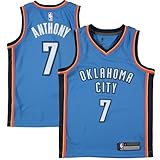 Carmelo Anthony Oklahoma Icon Thunder NBA Blue #3 Kids Youth 8-20 Icon Edition Swingman Player Jersey - Medium 10-12