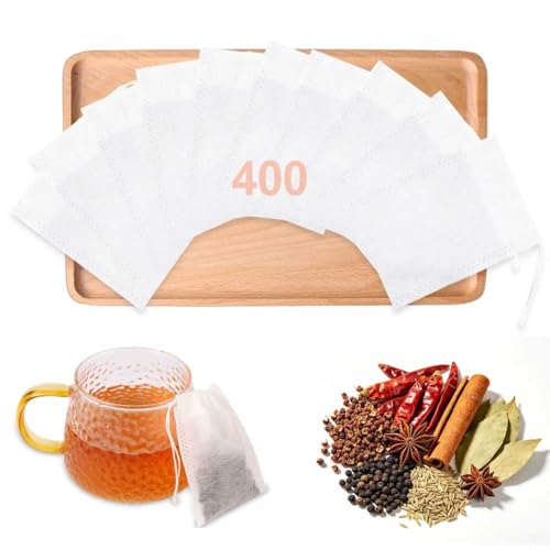 BMKYUET 400 PCS Tea Bags for Loose Leaf Tea Empty Disposable Filter Bags