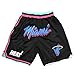 Kdtoll Pantalones Cortos Miami Heat Hombre - Pantalon NBA de Baloncesto para Verano y Deportes al Aire Libre - Shorts de Entrenamiento de Secado Rápido con Bolsillos
