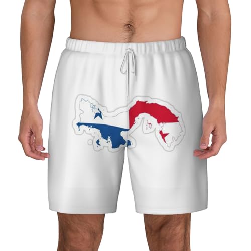 Short de bain respirant pour homme motif carte du Panama haut de gamme