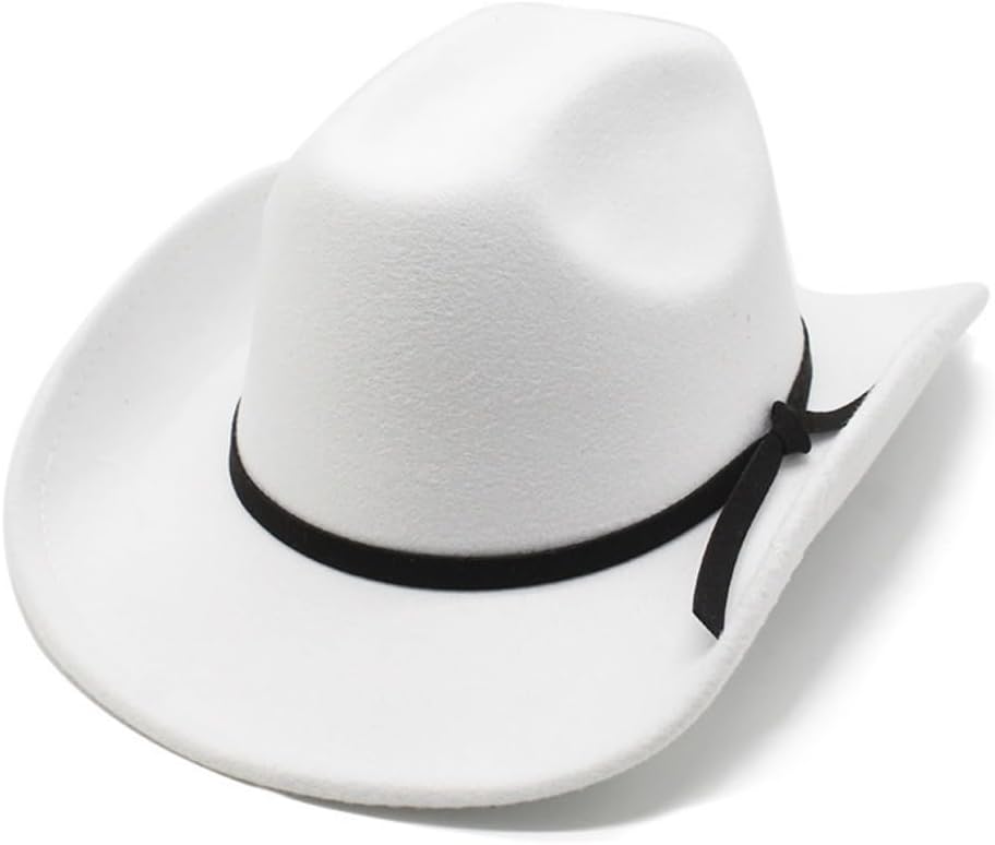 Wool Fedora Hat with Wide Brim, Pink with Black Band, Classic Western Style